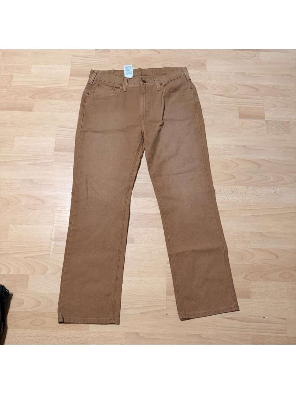 Carhartt 100096-211 Brown Duck Canvas 5-Pocket Relaxed Fit Pants 36X32